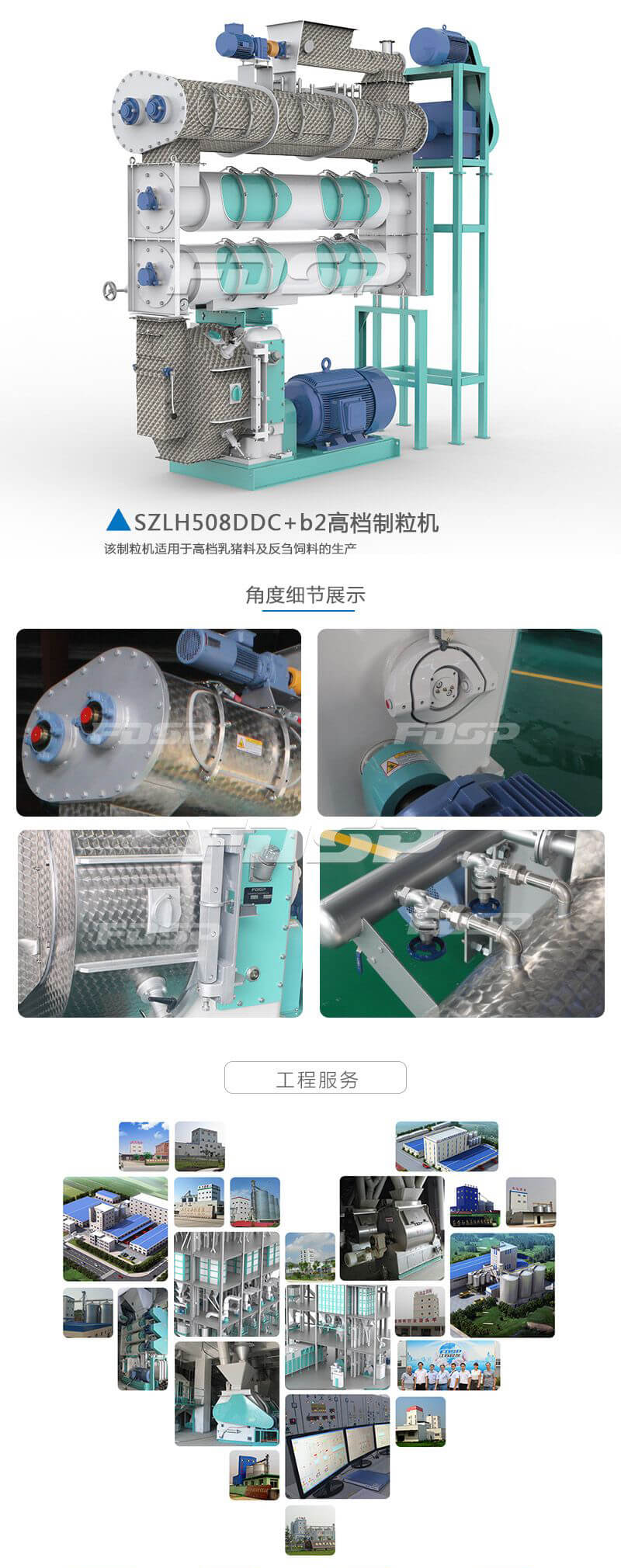 飼料機(jī)械SZLH508DDC b2系列高檔畜禽水產(chǎn)飼料制粒機(jī)